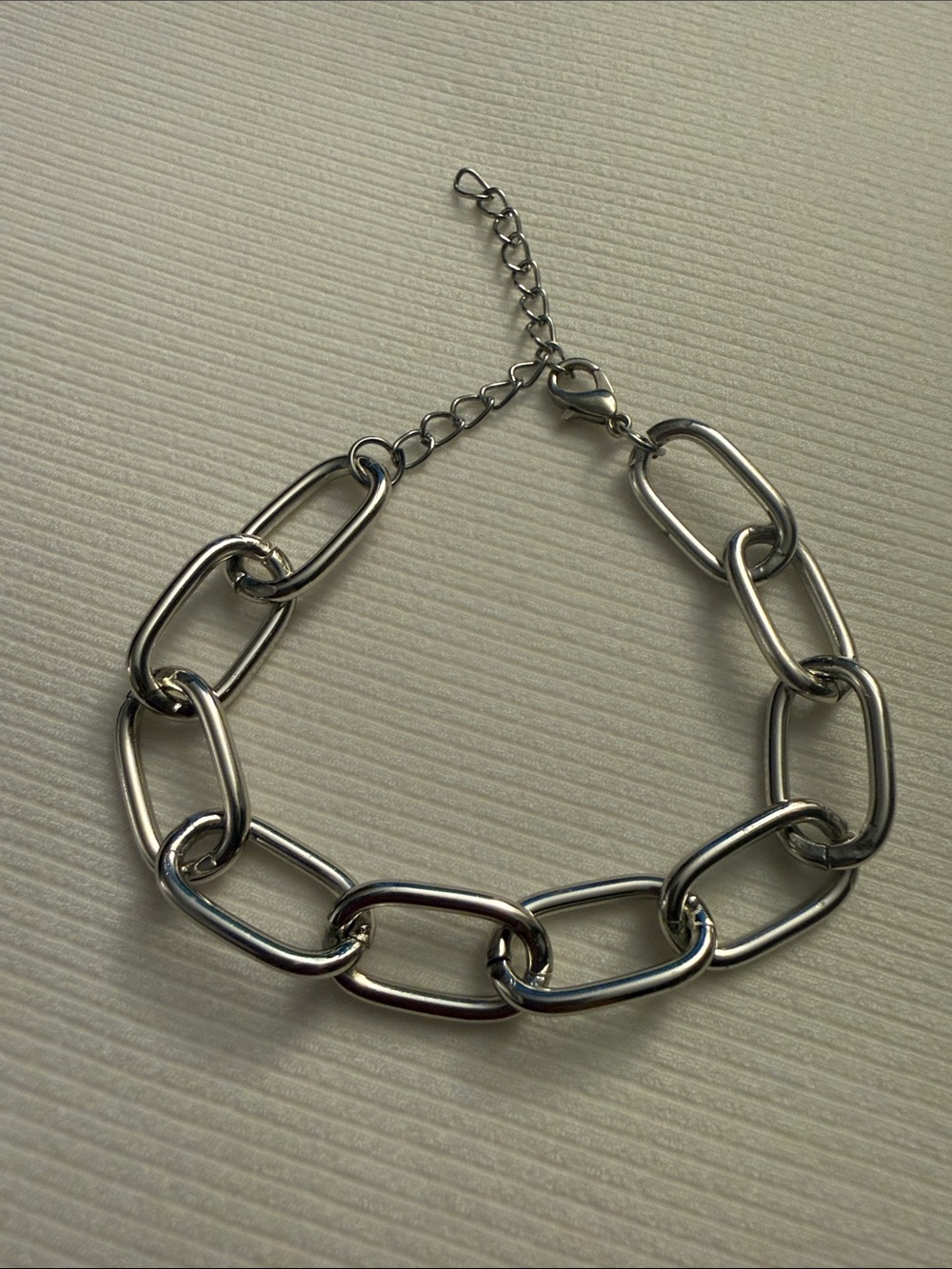 Silver Chunky Chain Link Bracelet - Women Jewelry